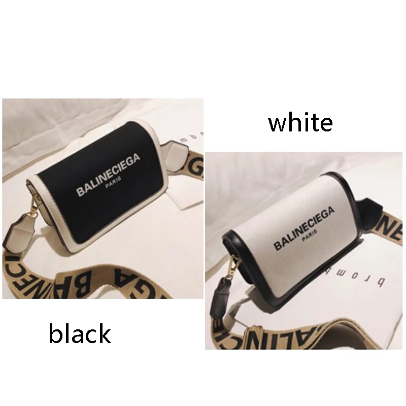 

Ladies Casual Shoulder Bag Letter Wide Shoulder Strap All-match Handbag Two-color Handbag Fashion Luxury Designer Trend Bags