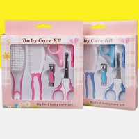 portable 6pcs baby newborn health care set nail hair manicure brush maternal kids care grooming kit home travel kits