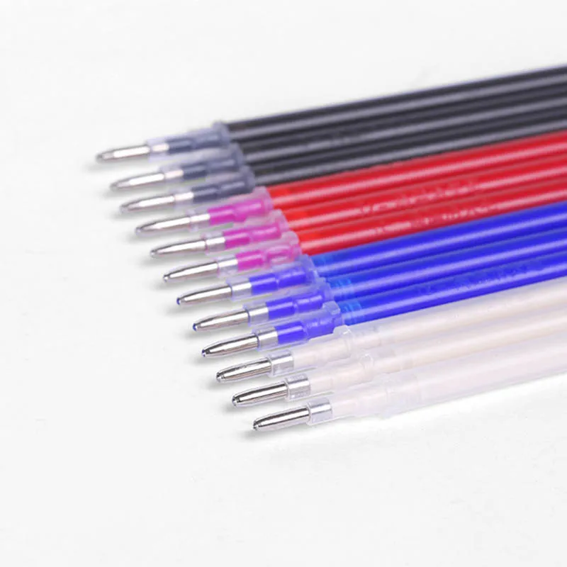 

100pcs Thin Rod Fabric Marker Heat Erasable Pen Refill Cloth Leather Mark High Temperature Disappearing Pen Sewing Tool DF