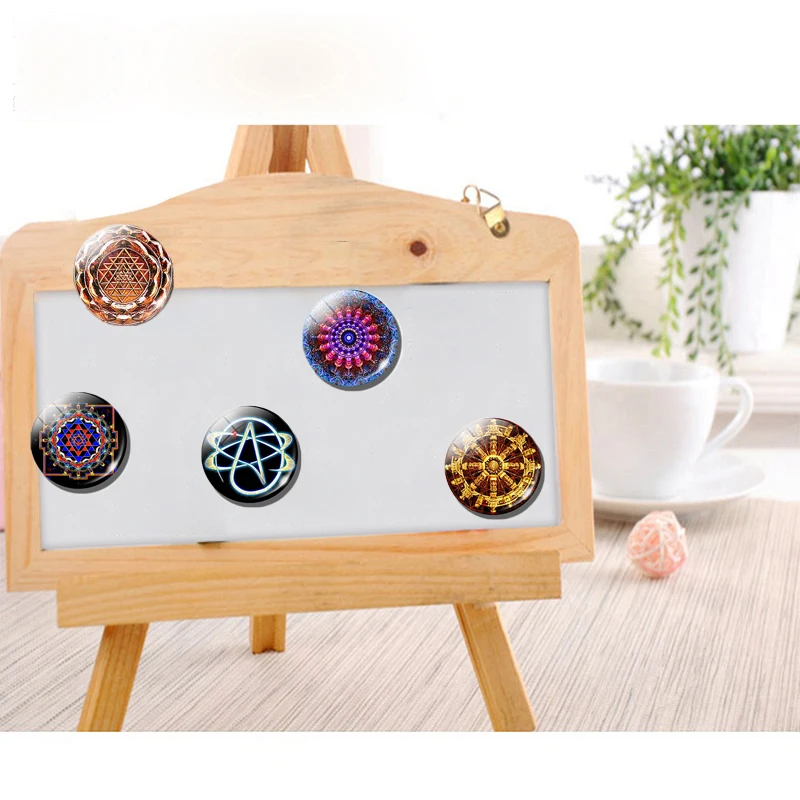 Солнечный цветок жизни 30 мм магнит на холодильник Декор для дома | Дом и сад