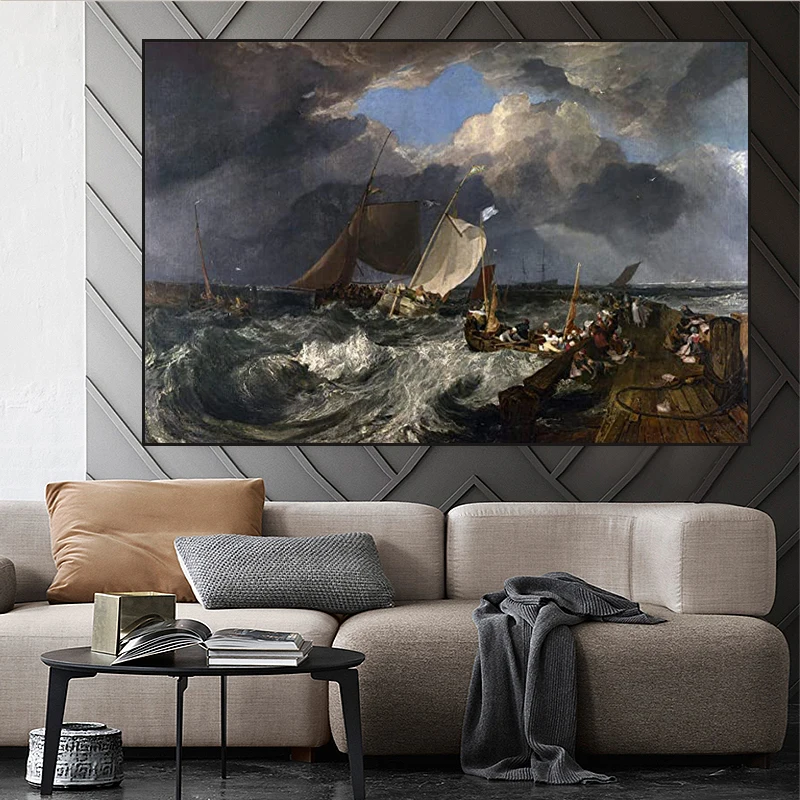 

Pirate Ship At Sea Canvas Painting Black Sailboat Vintage Posters and Prints Vessel Wall Pictures for Living Room Decor Quadro