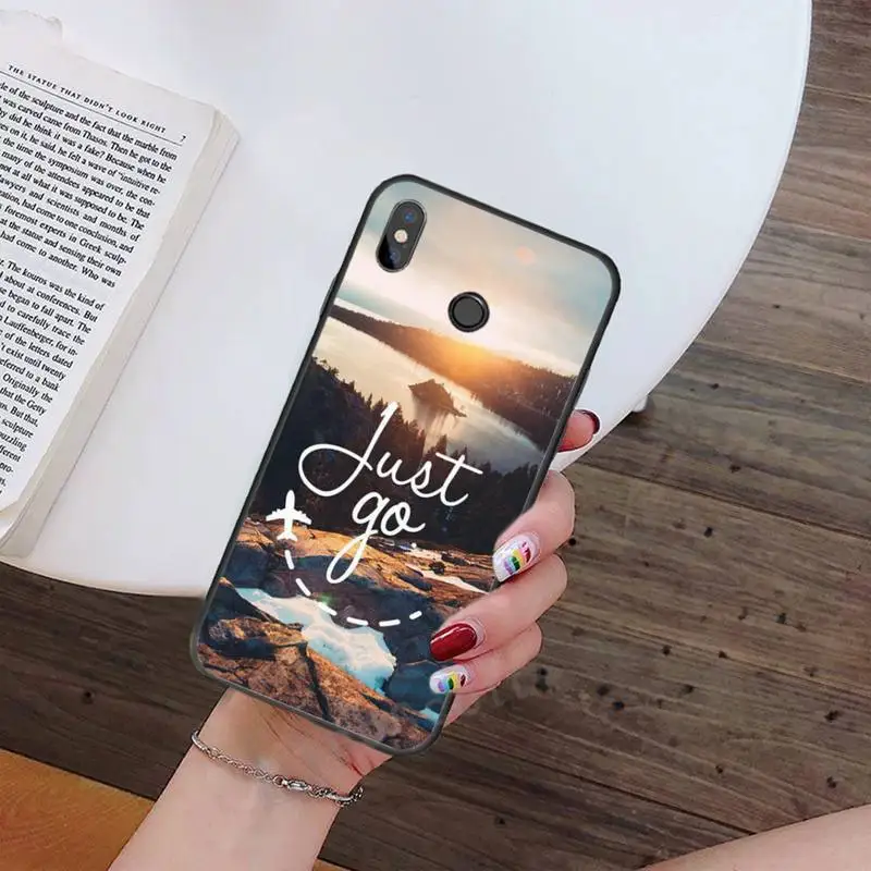 

Travel mountain beautiful lanscape Phone Case For Xiaomi Redmi note 7 8 9 t max3 s 10 pro lite Luxury brand shell funda coque