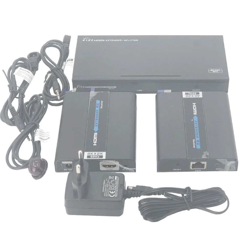 HDMI 2 0 удлинитель сплиттер 1X2 UTP 4K 60Hz по cat5e/6 кабель до 40 м разделитель | Электроника
