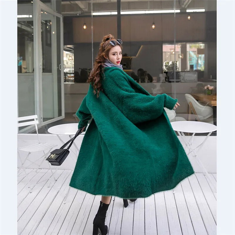

Women Winter Warm Sweater Cardigan Open Front Long Sleeve Knitted Coat Outwear