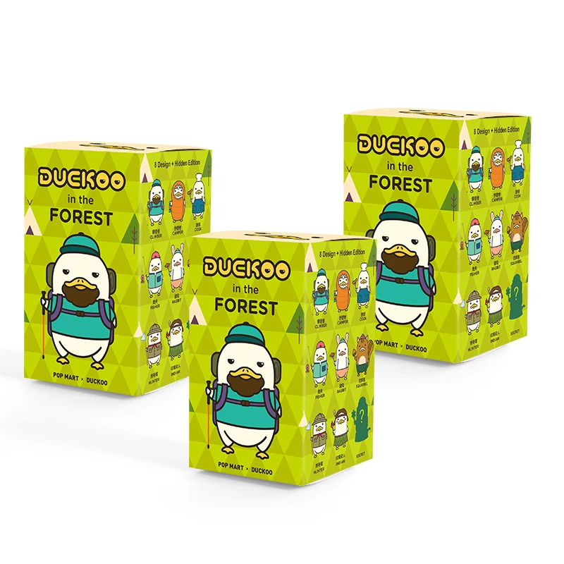 3PCS POPMART Duckoo фигурка утки в лесу глухая коробка Кукла бинарная фигурка подарок на день рождения детская игрушка - Цвет: 3PCS