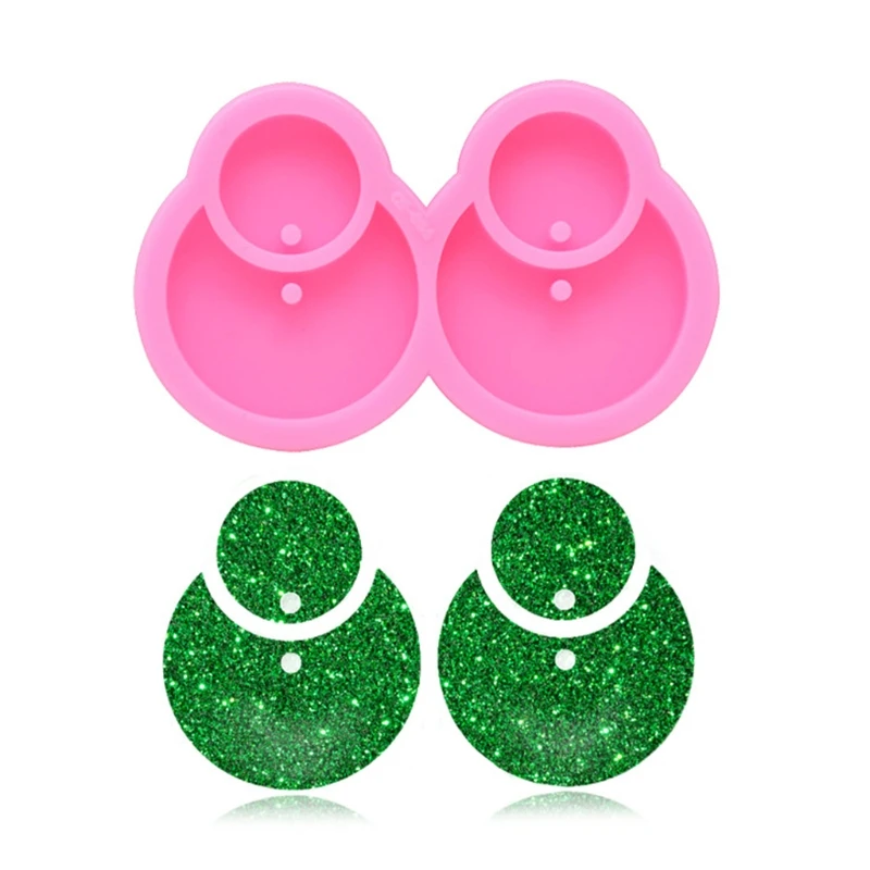 

DIY Crafts Jewelry Pendant Making Tool Keychain Casting Silicone Mould Shiny Mirror Earrings Epoxy Resin Mold