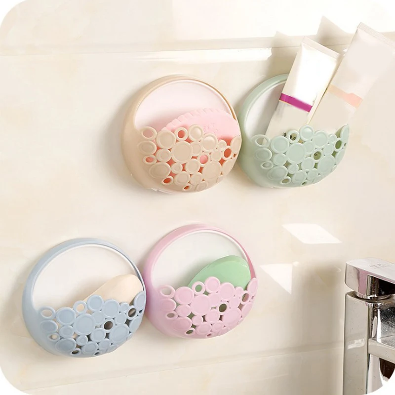 

Multicolor Clean Soap Holders Sponge Storage Rack Draining Creative Cute Decorative Bathroom Sucker Home Decor Fashion