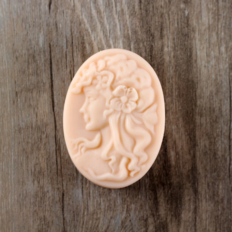 

Silicon Mold for Soap Making Oval with Lady Portrait Crafts Soap Mould
