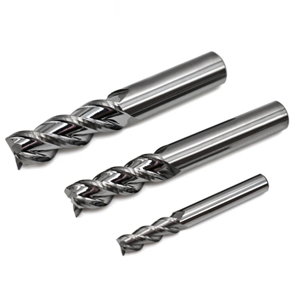 

Roughing End mill for aluminium HRC55 3 Flutes Carbide milling cutter Aluminum Cutting tools 1-20mm rough cutting