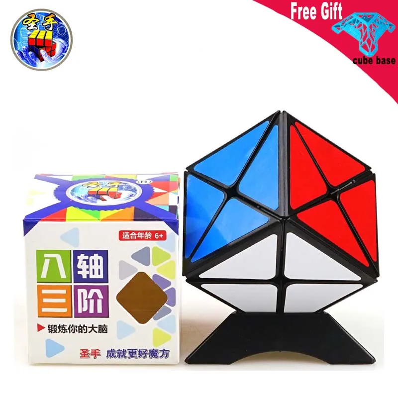 

Shengshou восьмиосевой куб третьего заказа X магический куб динозавр черный 57 мм Твист пазл динозавр куб нестандартный Куб Детская игрушка