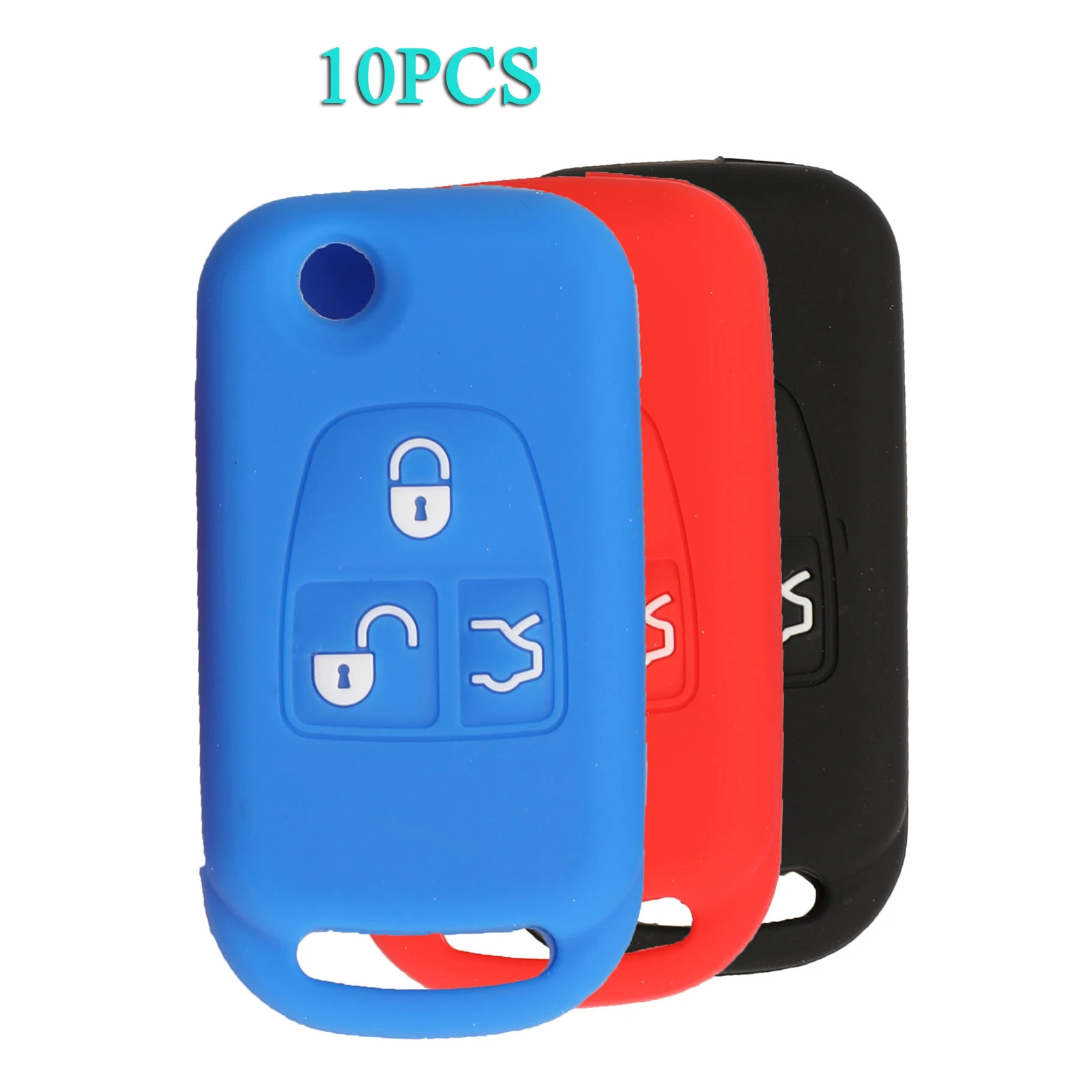 

Bilchave 10pcs 3 Buttons Folding Flip Remote Car Key Silicone Case Cover Protected Fob For Mercedes Benz ML C CL S SL SEL