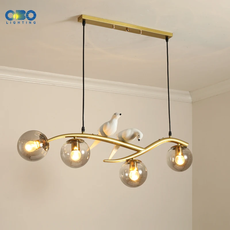 Винтажный подвесной светильник стеклянный абажур черный/золотой железный