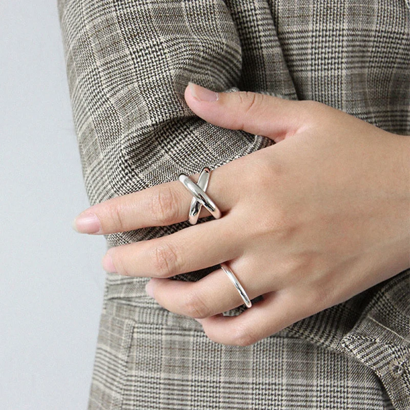 Богемное Винтажное кольцо из 100% стерлингового серебра 925 пробы с геометрическим