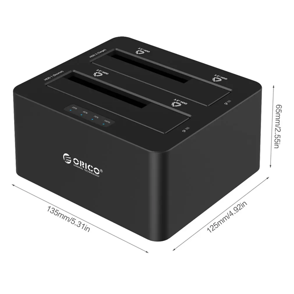ORICO USB 3 0 для жесткого диска с интерфейсом SATA чехол Dual Bay внешний жесткий диск Док