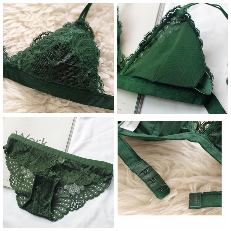 Кружевной бюстгальтер без косточек с треугольными чашками для девочек маленькой