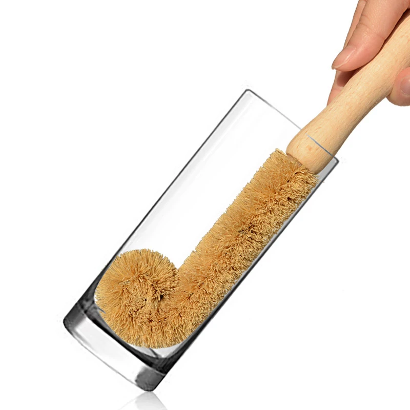 

Kitchen Cleaning Brush Natural Coir Brush hemp fiber non-stick skillet brush oil degreasing dish washing cup pot brush
