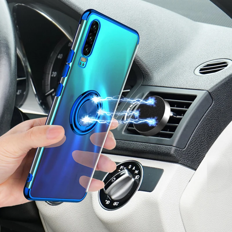 

Thicken Soft TPU and Metal Ring Cover Case for Xiaomi Mi 10 Lite 9T 9 Redmi 8A 7A K20 K30 Note 7 9S 9 8 Pro Magnetic Phone Case