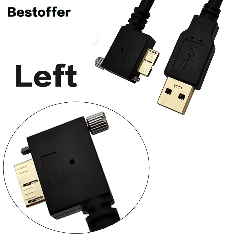 1 8 м USB 3 0 A Male to Micro B угол 90 градусов с дополнительным винтовым замком | Электроника
