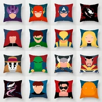 2021 marvel super hero series fashion home decorative cushion cover cartoon peach skin velvet bedroom living sofa pillowcase