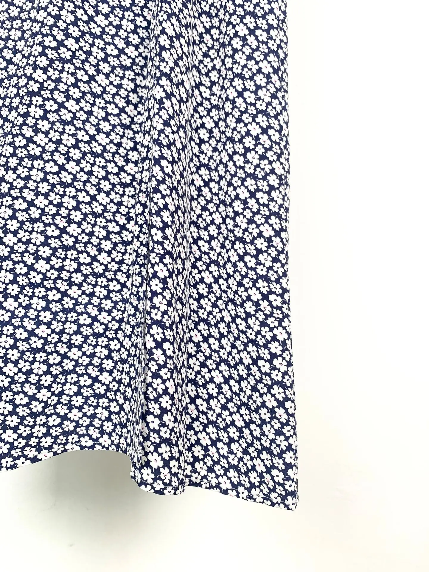 

Dress Summer 2021 New French Retro V-neck Dress Small Flower Printing Tea Break Wrap Dress
