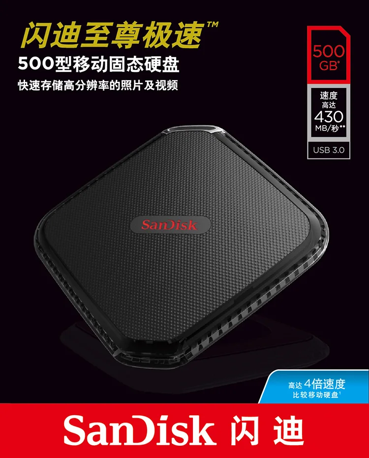 SanDisk Портативный внешний SSD 1 ТБ 500GB 440M внешний жесткий диск SSD USB 3,0 HD SSD жесткий диск 250GB твердотельный диск для ноутбука
