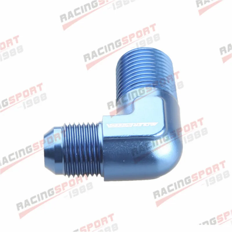 AN8 8AN AN 8 до 1/2 &quotNPT 90 градусов мужской Алюминиевый адаптер синий|fitting led|fitting capfitting