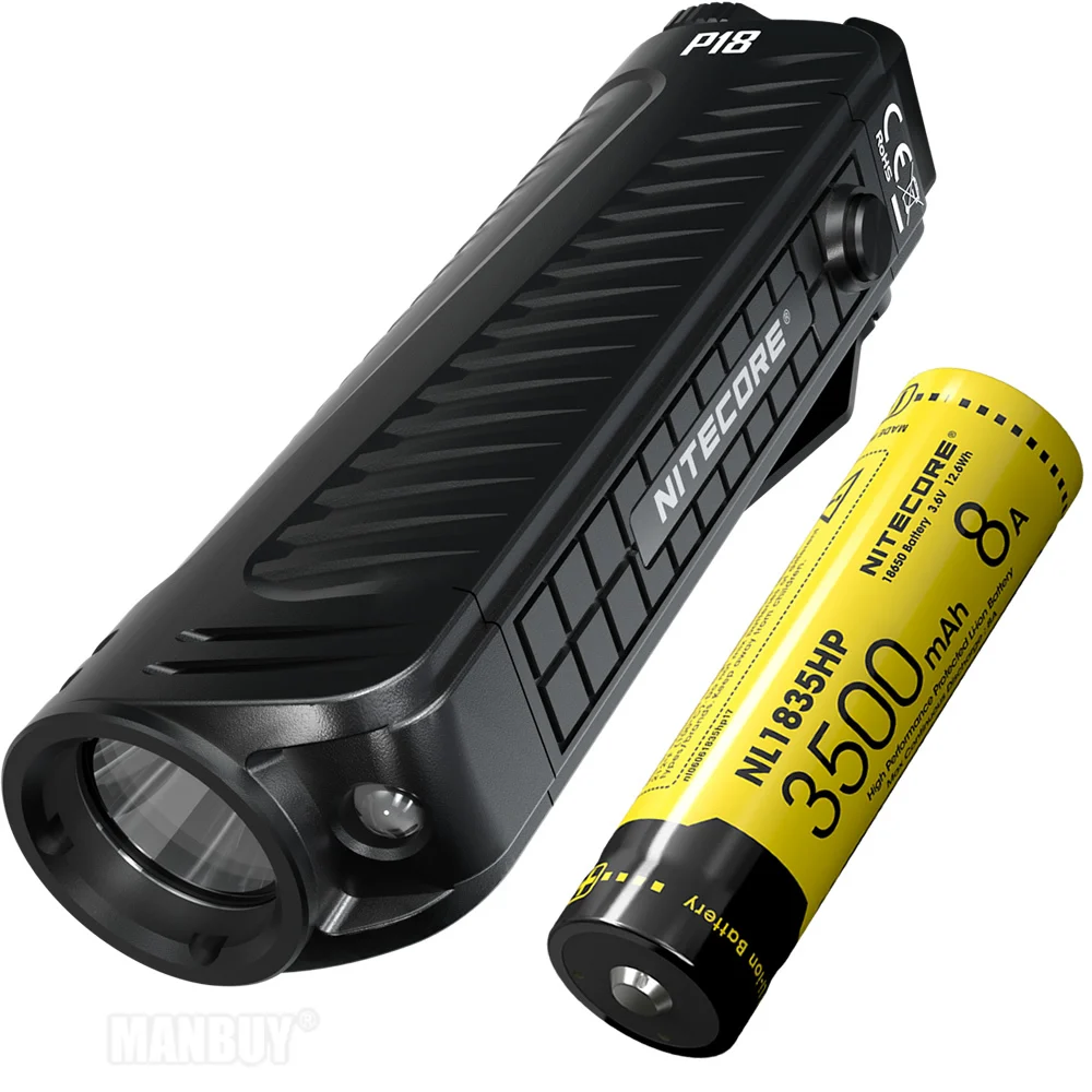 2020 NITECORE P18 + 18650 Перезаряжаемые Батарея F1 USB Зарядное устройство 1800 люмен CREE