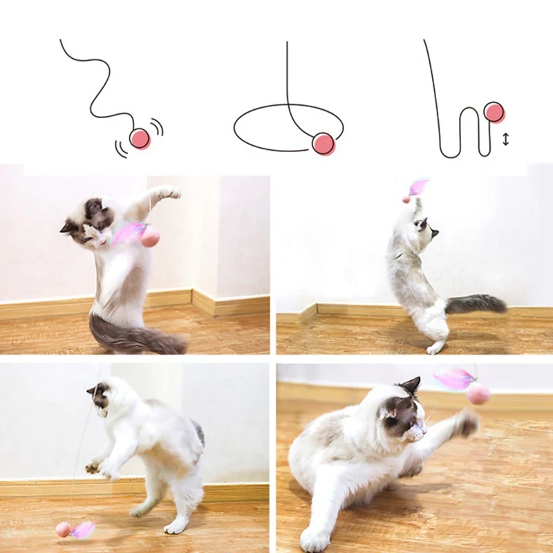 

Creative Cat Pet Funny Toy Smart Cat Exercise Training Toy Retractable Rod Cat Wand Toys With Catnip Ball Toys Stick A