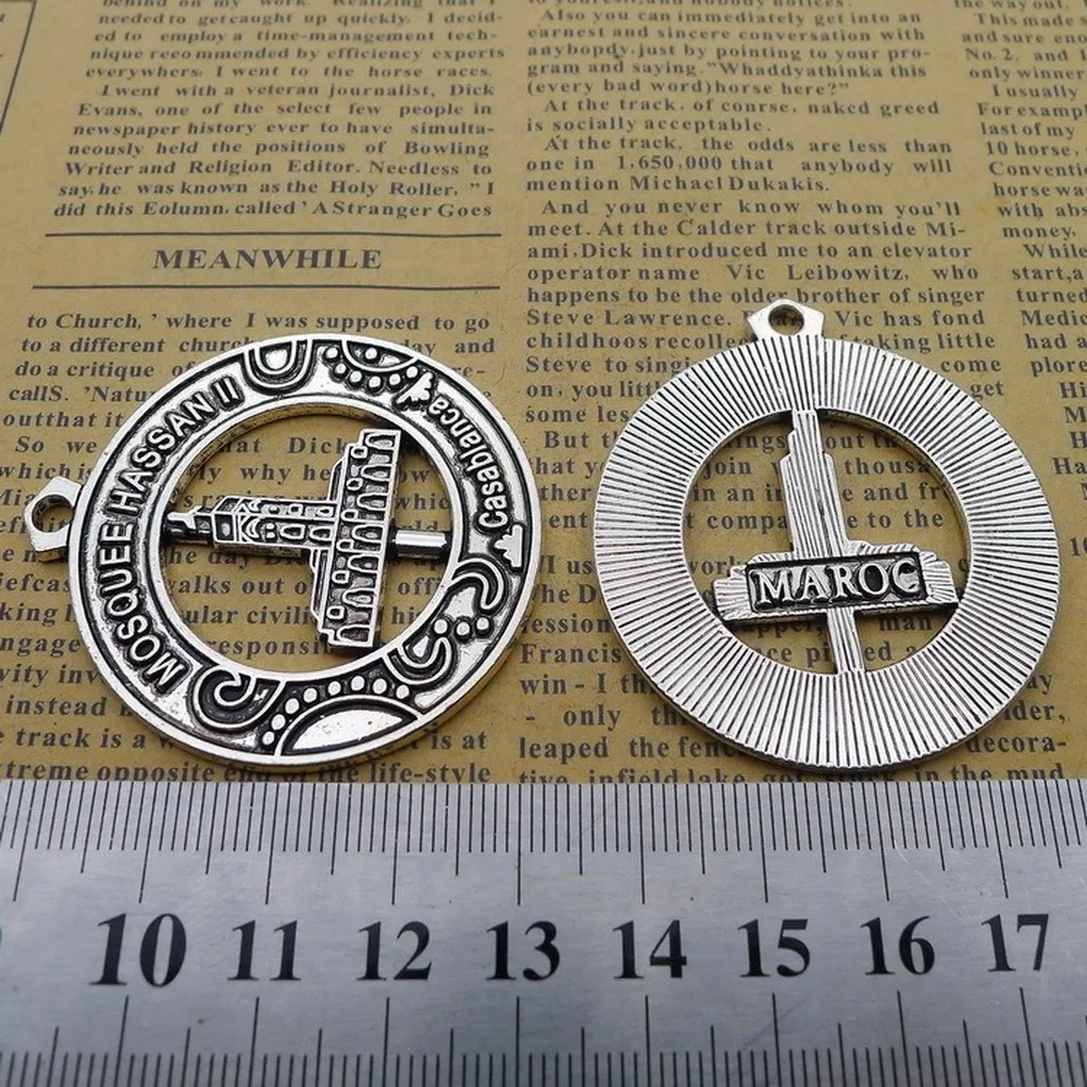 

15pcs Castle Charms 44mm x 49mm DIY Jewelry Making Pendant Antique Silver Color