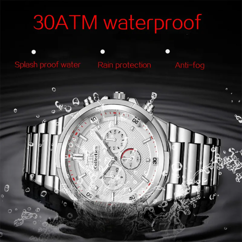 

IIK Watches Men's Watches Luxury Brand Men's Fashion Casual Watches Sports Quartz Watches Stainless Steel Waterproof Watches #3