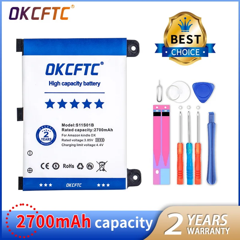 

Original Replacement Battery 2700mAh S11S01B For Amazon Kindle 2 & Kindle DX DXG D00511 D00701 D00801 Batteries