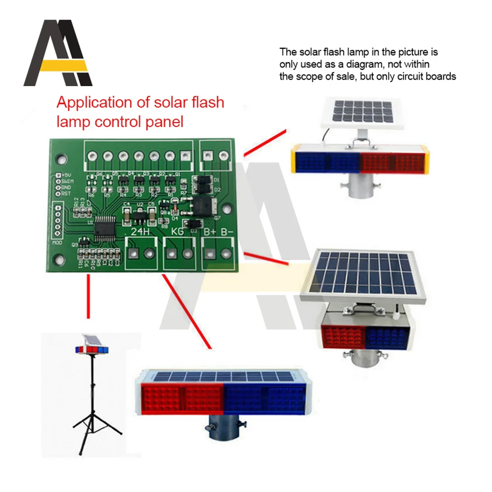 Купи 12V 4 way Output Solar Arrow Light Controller Solar Sign Guide Circuit Board Control Strobe Light Control Circuit Board за 460 рублей в магазине AliExpress