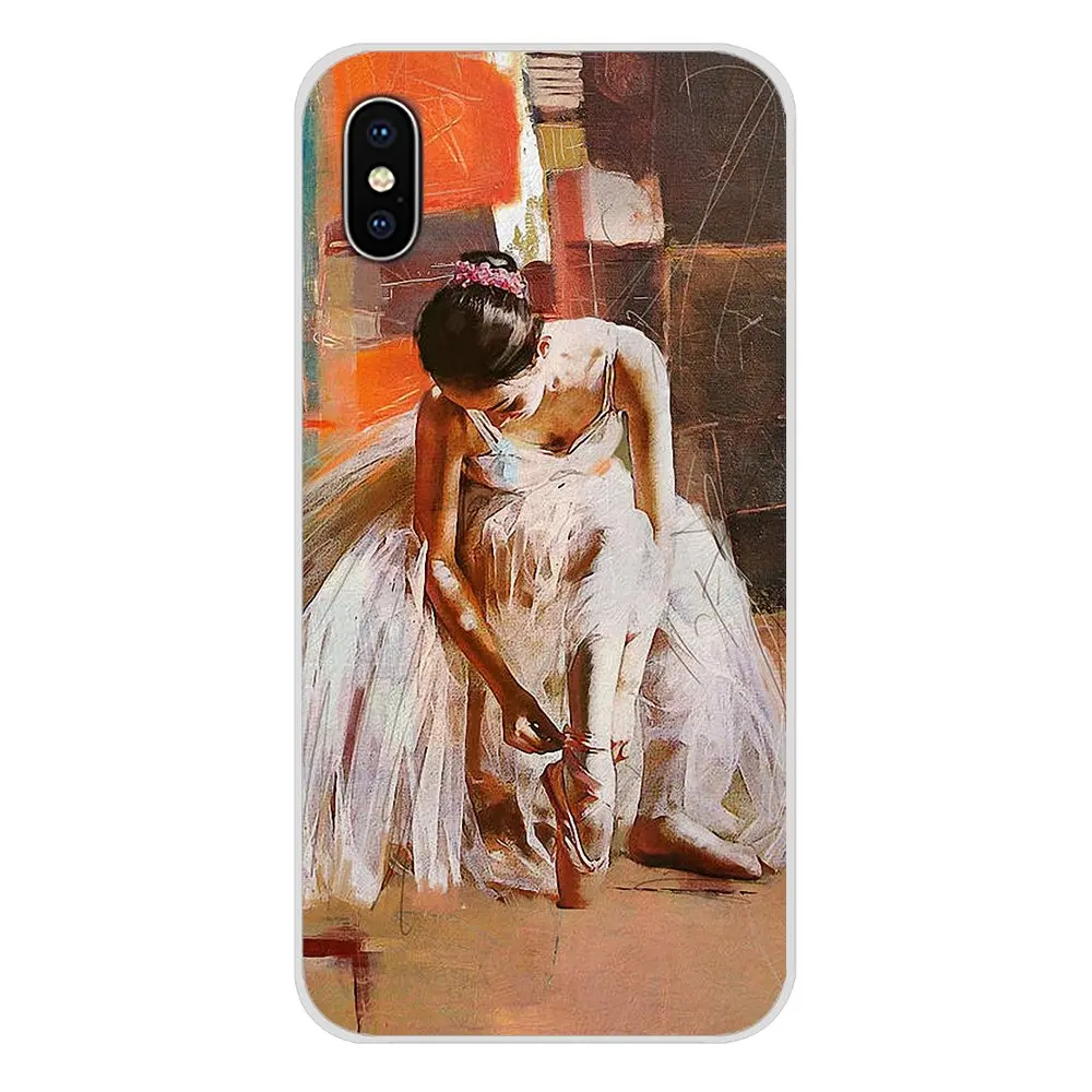 For Samsung Galaxy J1 J2 J3 J4 J5 J6 J7 J8 Plus 2018 Prime 2015 2016 2017 ballet dancer watercolor painting TPU Transparent Case | Мобильные