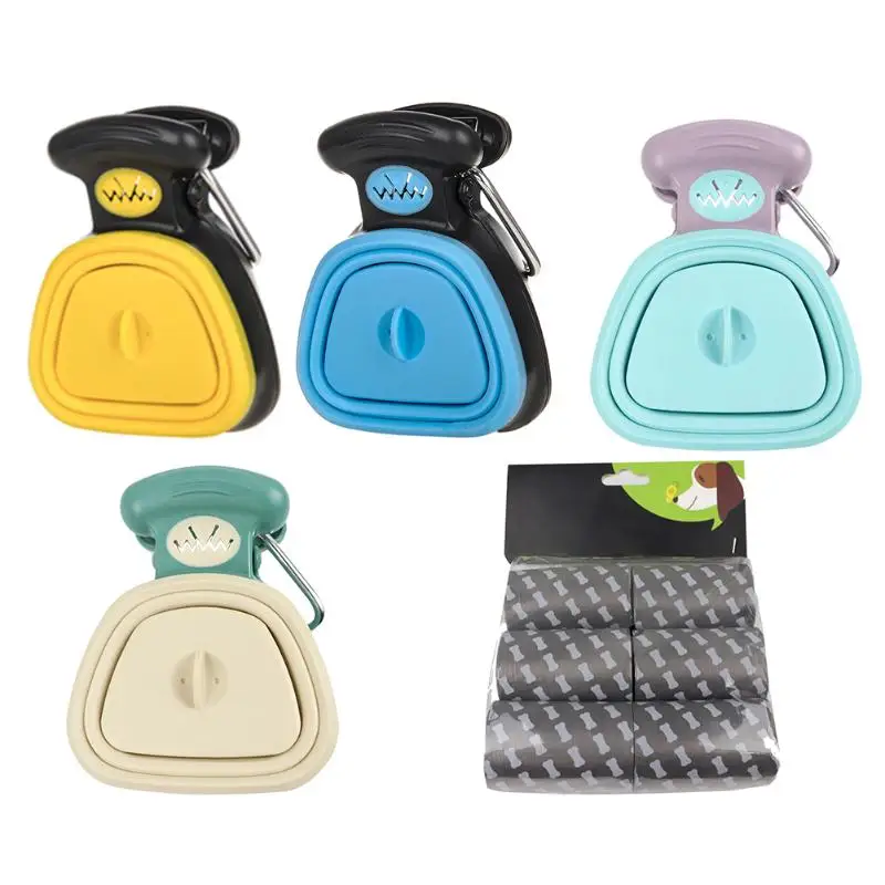 Складной совок для собак и домашних животных с 1 рулоном в Рулоне очищающее