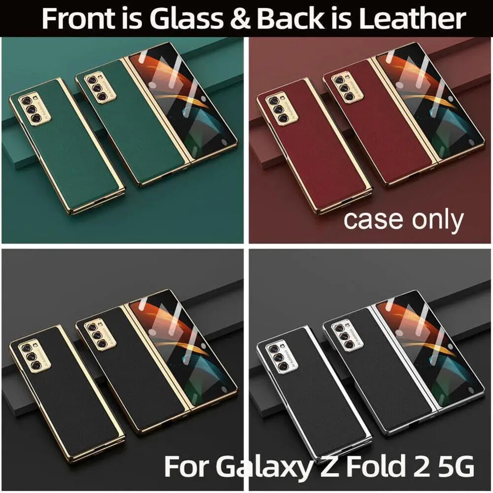 

For Samsung Galaxy Z Fold 2 Case Luxury Plating Weave Matte PC 360 Full Protector Cover for Galaxy Z Fold2 5G