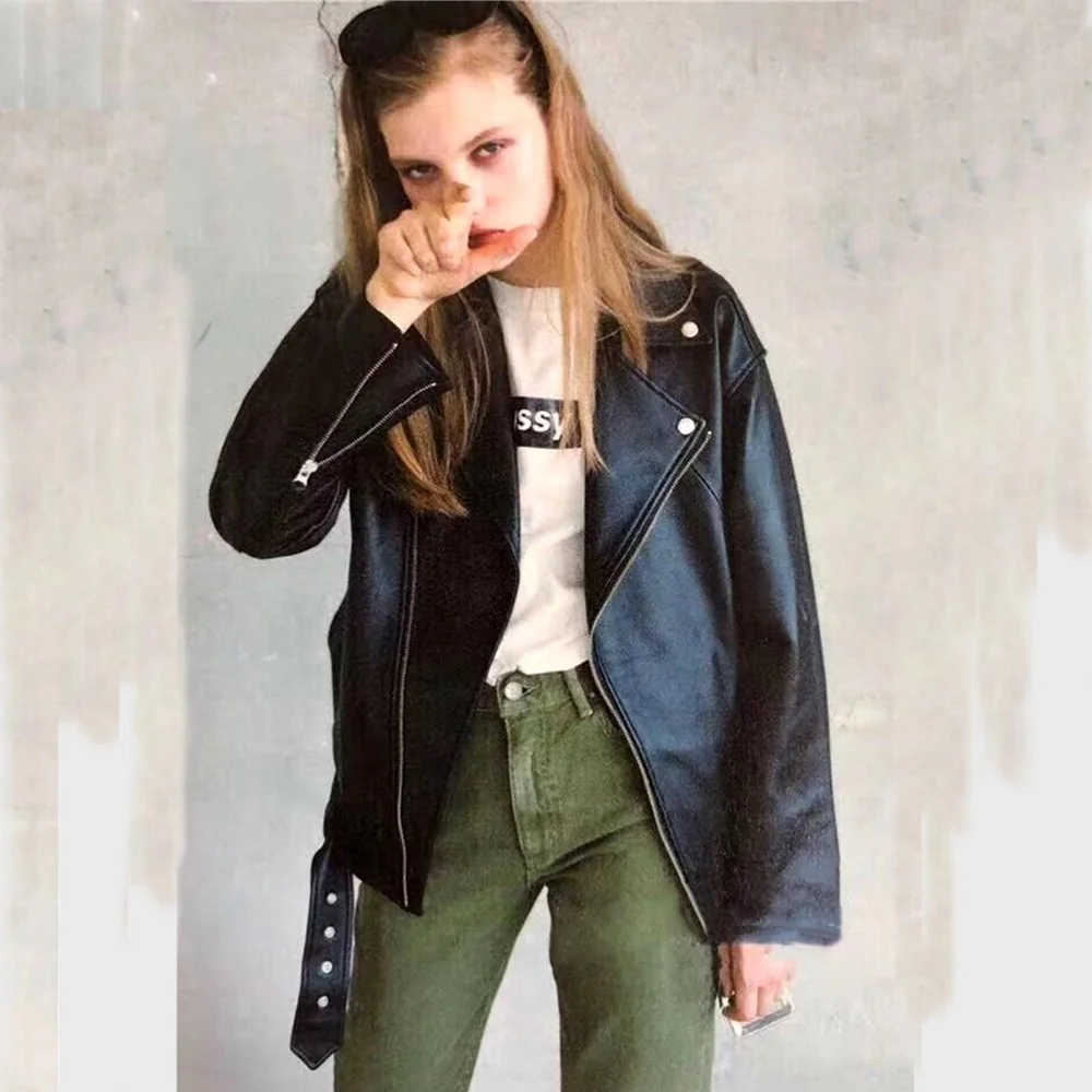 

Куртка женская оверсайз из натуральной овечьей кожи, Сказочная японская верхняя одежда, 40-90 кг