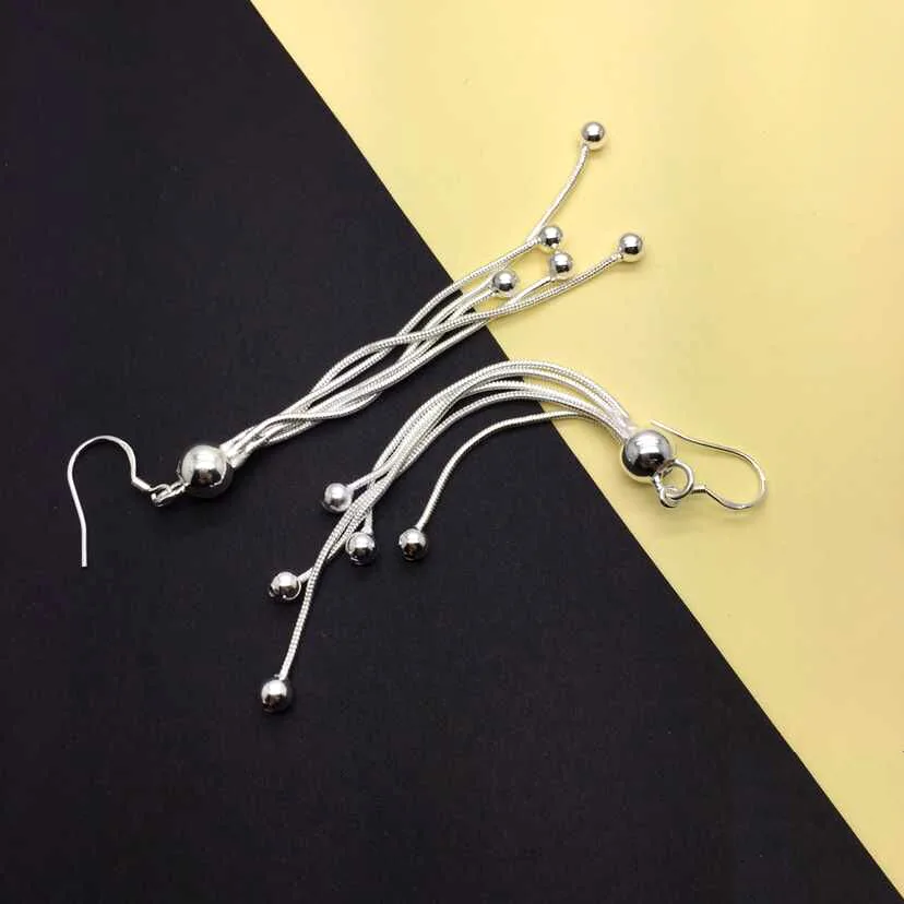 Женские длинные серьги гвоздики с кисточками и платформой винтажные женские