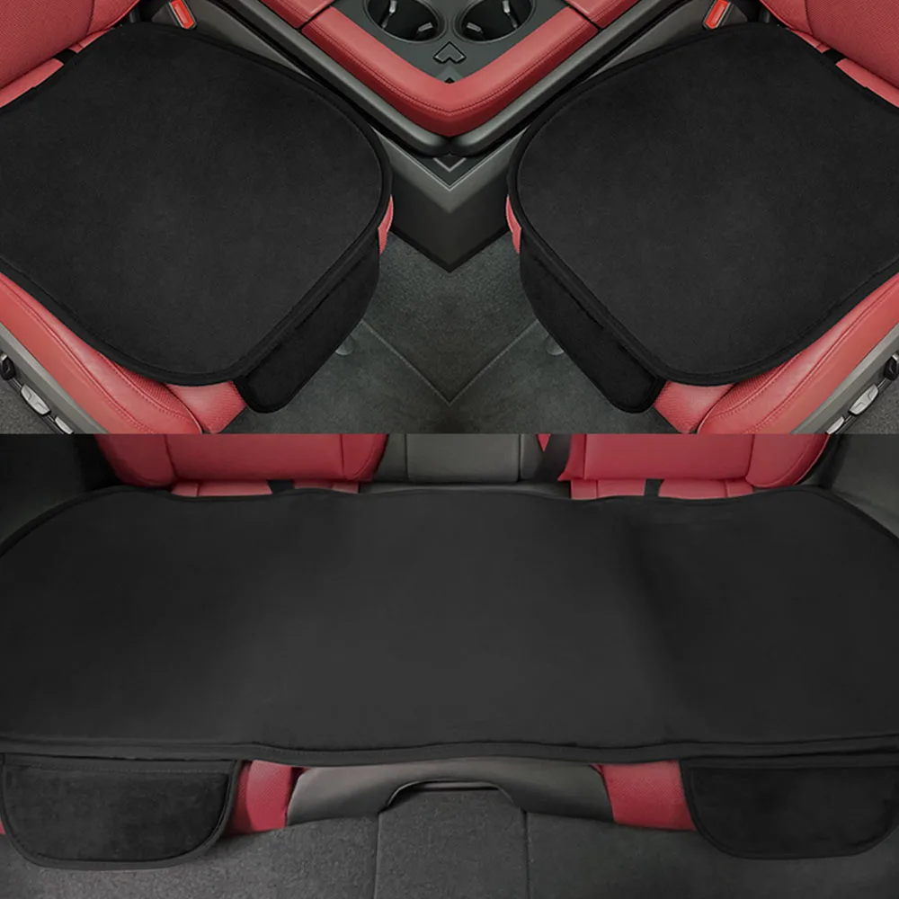

3Pcs/Set Car Seat Covers Front Back Cushion Universal Anti-slip Pads Decoration For Kia JAC Jeep Isuzu Lada Auto Accessories