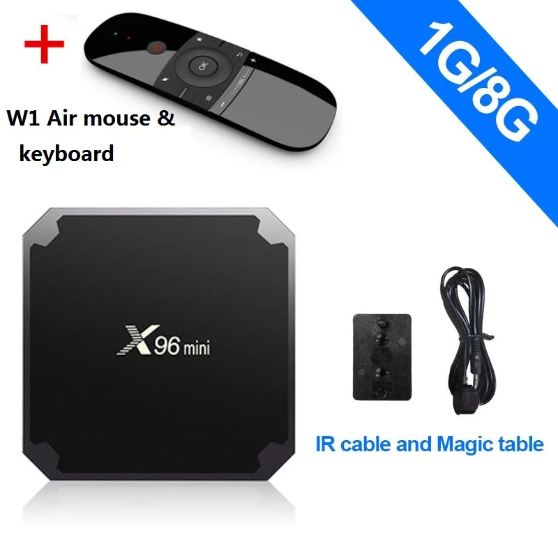 X96 мини четырехъядерный WiFi 2,4 ГГц X96mini ТВ-приставка 4K HD ТВ-приставка Android 7,1 2 Гб 16 Гб смарт-ТВ приставка Amlogic S905W - Цвет: 1G8G IR cable add W1