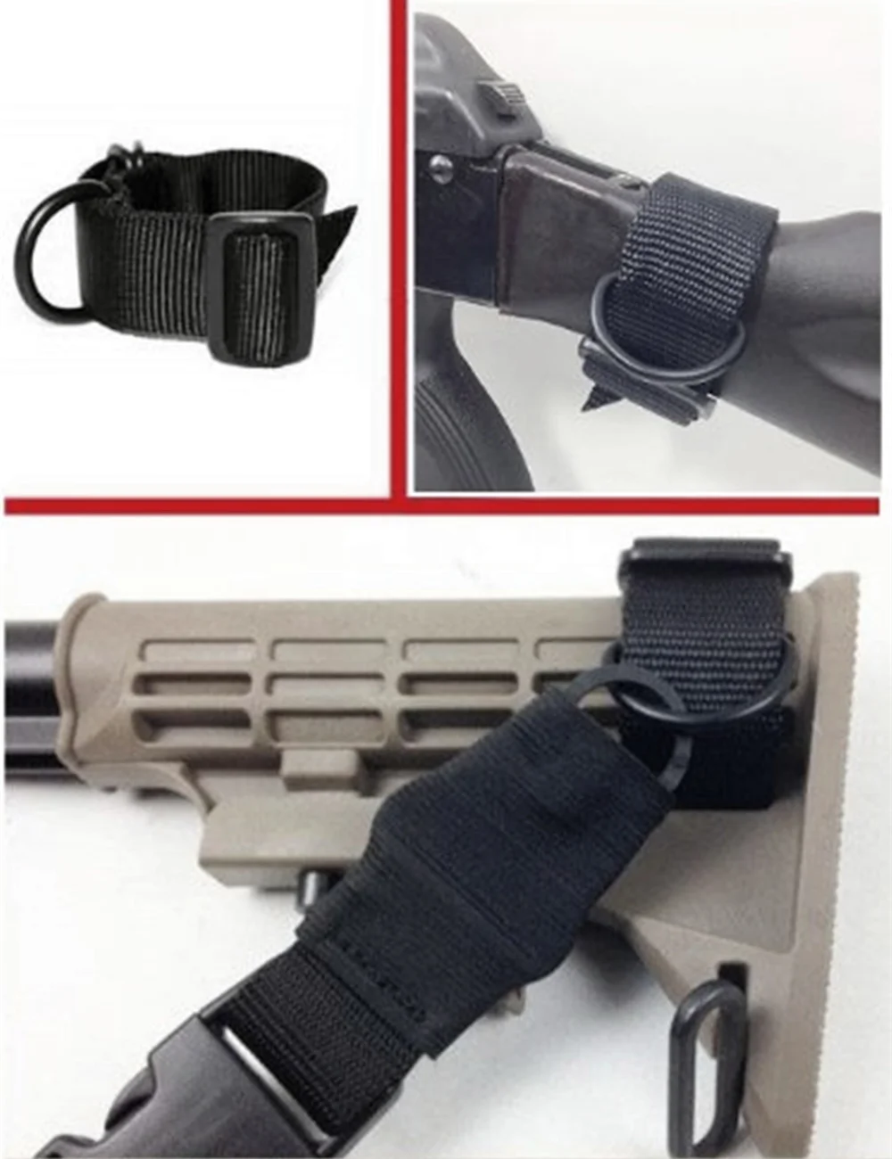 Тактическая Винтовка Airsoft Buttstock антабка адаптер ремня многофункциональные Охотничьи аксессуары военный Крепежный ремень пистолет веревка