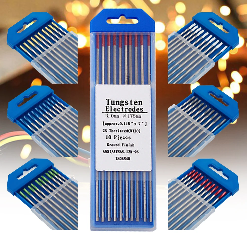 Вольфрамовые электроды профессиональные сварочные WT20 WC20 WL20 WL15 WZ8 WP WY20 WR20 E3 1 6 мм 2 4