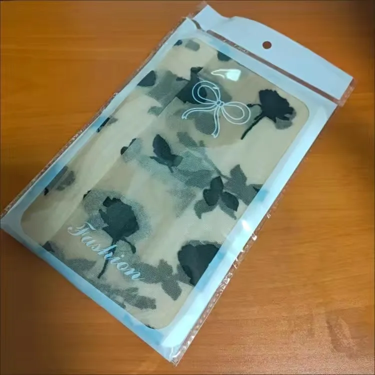 Пикантные женские колготки готические с черной розой летние нейлоновые