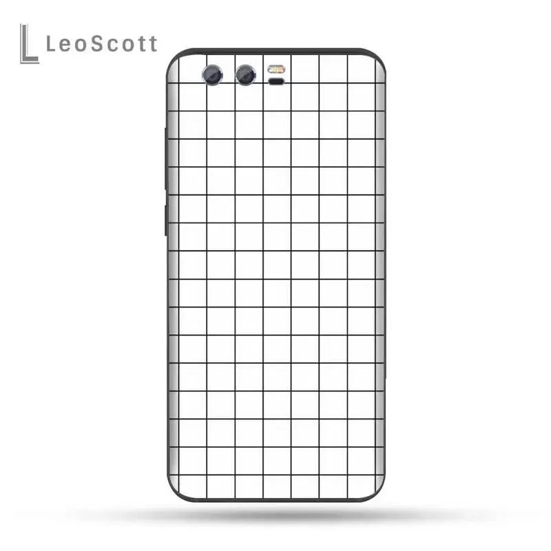 

Black and white checkerboard Phone Case For Huawei Honor view 7a5.45inch 7c5.7inch 8x 8a 8c 9 9x 10 20 10i 20i lite pro