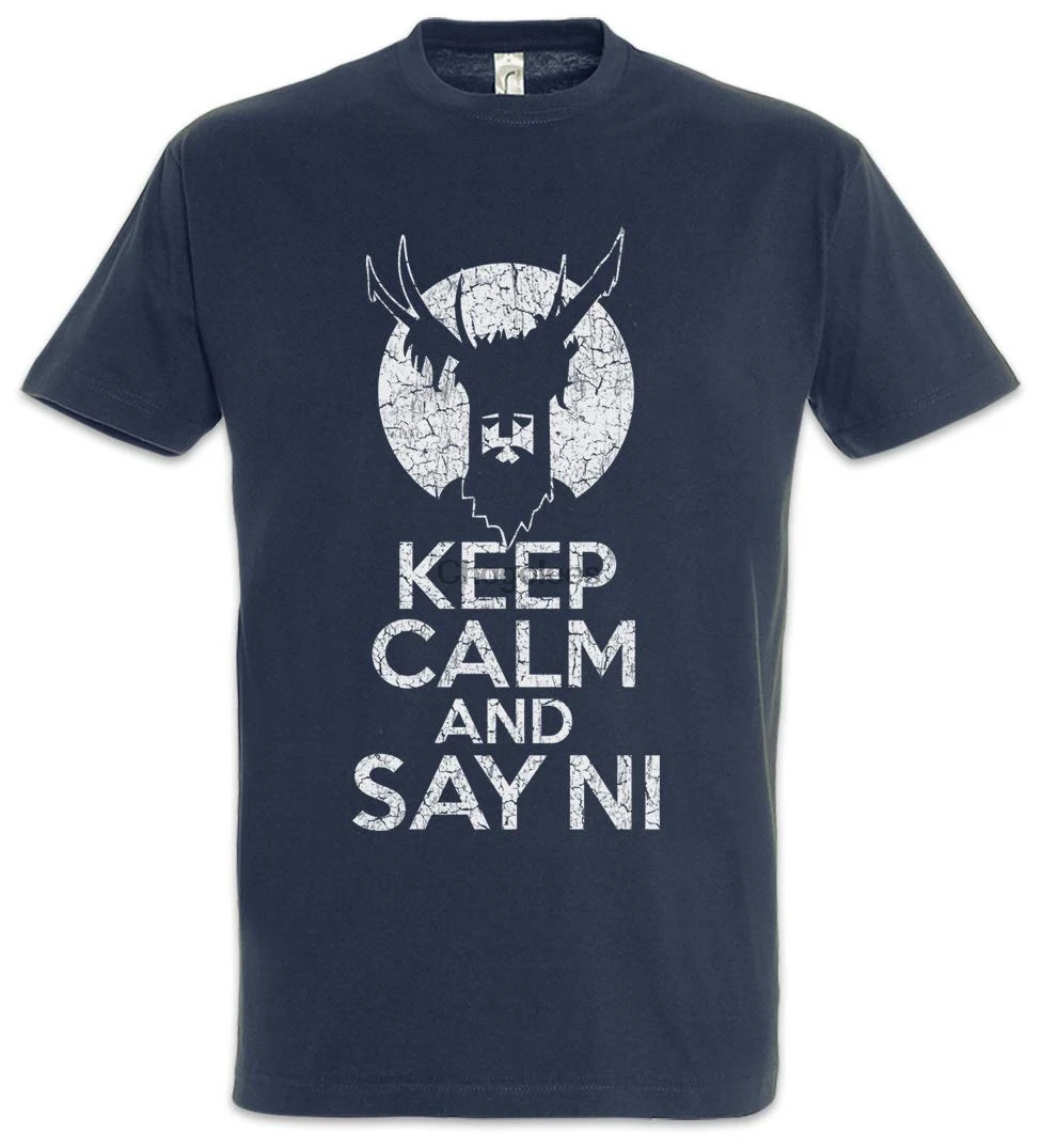 Мужская футболка с надписью Keep Calm and Say Ni |