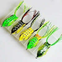 2pcslot soft toad frogs bass fishing lure hollow body top water frogs fishing lures baits