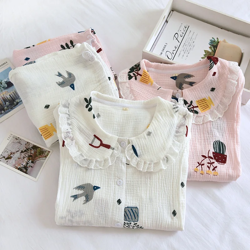 

Весенне-осенняя Пижама Fdfklak с длинным рукавом, комплект для беременных женщин, пижама из чистого хлопка для кормления грудью