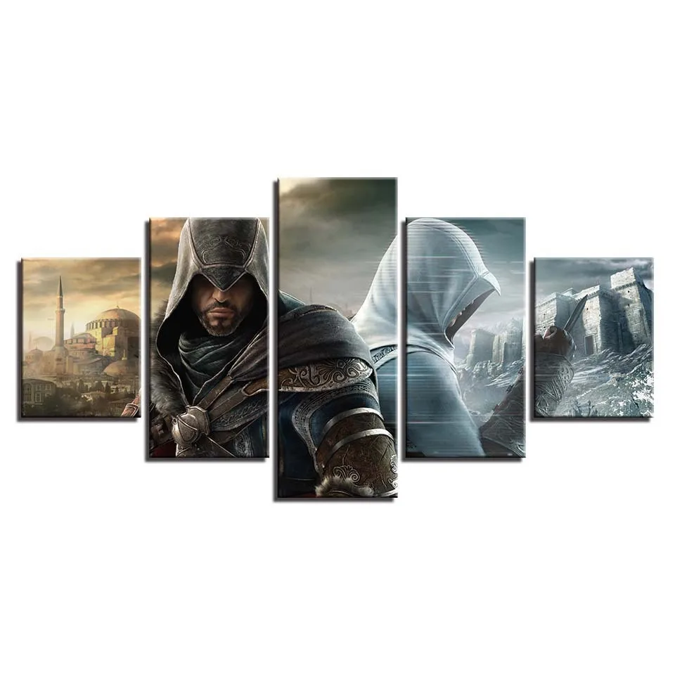 Картины на холсте Assassins Creed Connor несколько войн 47 стены искусства рамки домашний