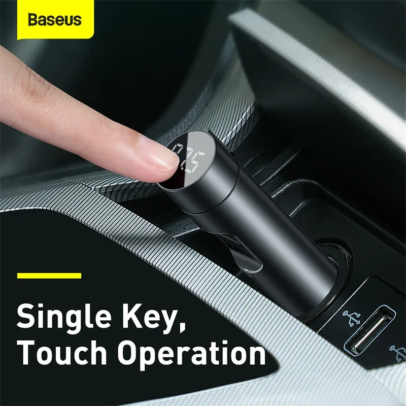 Автомобильный fm-передатчик Baseus Bluetooth 5 0 комплект громкой связи модулятор