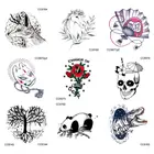 Зеленая водостойкая наклейка-тату Хана, индивидуальные милые чернильные цветные тату-наклейки для мужчин и женщин