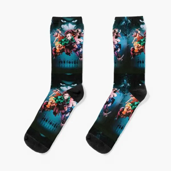 

Kimetsu No Yaiba Crew Socks Sports Pattern Autumn Comfortable Best Cartoon Breathable Winter Funny Mens Short Girls Black Women